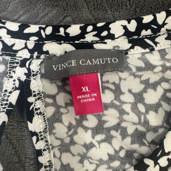 Vince Camuto Floral Crewneck Split Back Keyhole Tank Top Womens Size XL Jersey - Picture 7 of 15